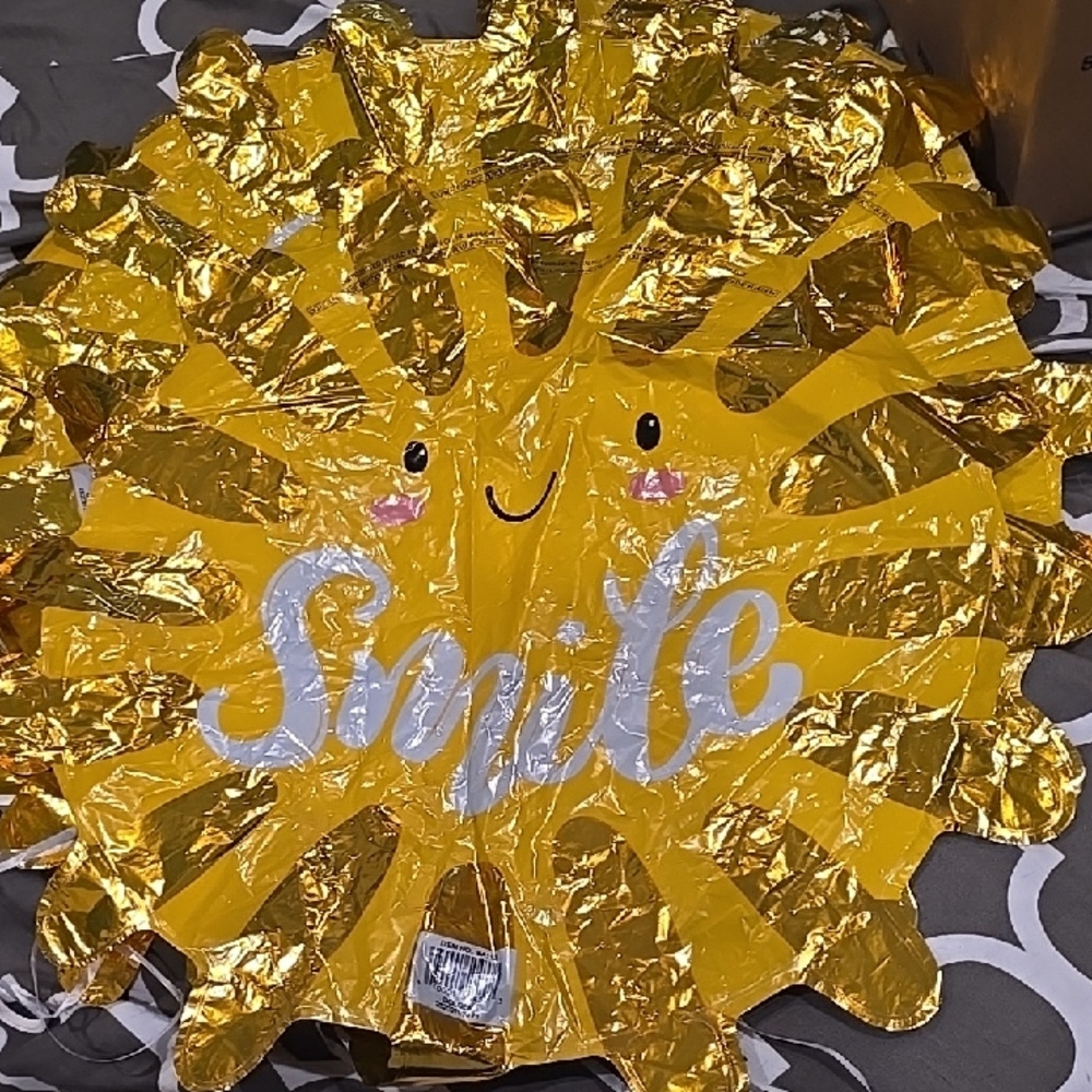 ❤️10/$10 New 10 Piece Sun Smile Big Foil Balloons Diy